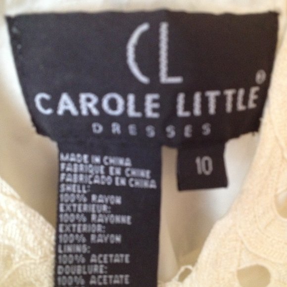 Carole Little Ivory Lace Crochet Maxi Dress NWT - Picture 9 of 12
